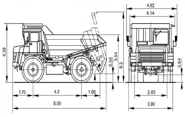 БелАЗ 7540 самосвал